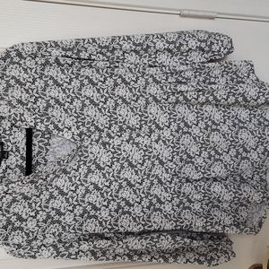 Roz and Ali Stretch Lace Texture Print Black, White and Cream L